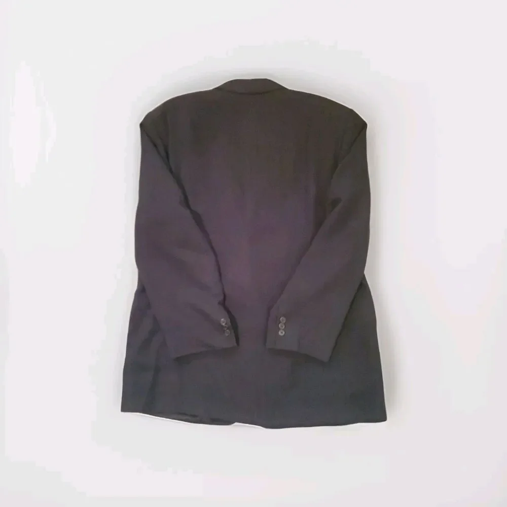 VTG Jhane Barnes Men's Black Suede Blazer Sportcoat Jacket 46L